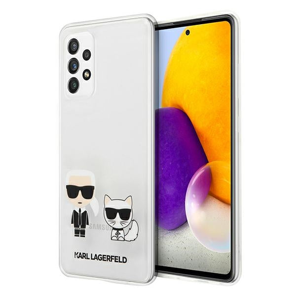Karl Lagerfeld Karl&Choupette dėklas, skirtas Samsung Galaxy A72 - skaidrus
