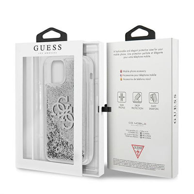 Guess GUHCP12LLG4GSI iPhone 12 Pro Max 6.7" silver/silver hardcase 4G Big Liquid Glitter