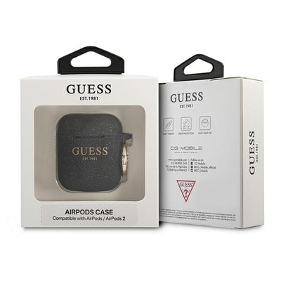 Guess GUA2SGGEK AirPods cover black/black Silicone Glitter