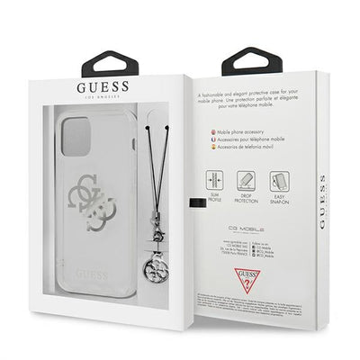 Guess GUHCP12LKS4GSI iPhone 12 Pro Max 6.7" Transparent hardcase 4G Silver Charms Collection