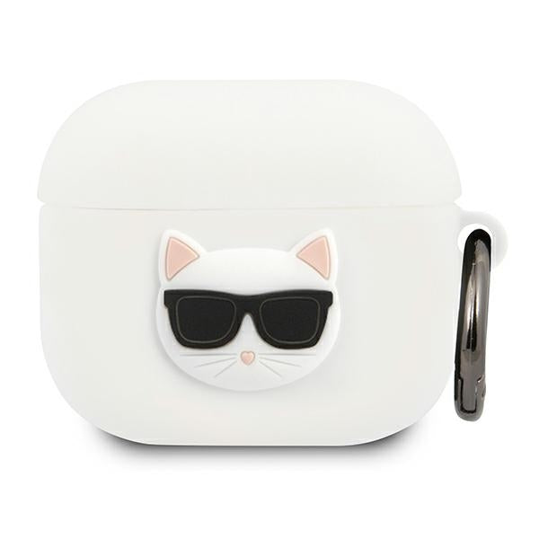 Karl Lagerfeld Silicone Choupette Case for AirPods 3 - White