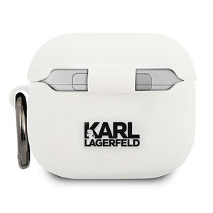 Karl Lagerfeld Silicone Choupette Case for AirPods 3 - White
