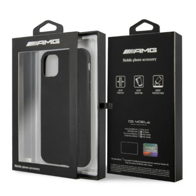 AMG AMHCN61DOLBK iPhone 11 6,1" czarny/black hardcase Leather Hot Stamped