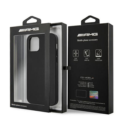 AMG Leather Hot Stamped Case for iPhone 12 Pro Max - Black