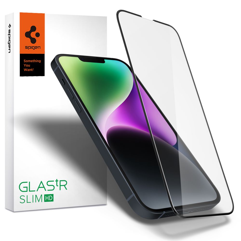 Spigen Glass FC Tempered Glass for iPhone 13 / 13 Pro / 14 / 16e - Black