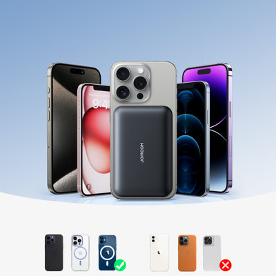 Joyroom JR-W020 20W 10000mAh MagSafe Power Bank + USB-C - USB-C 0.25m Cable - Black