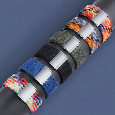 Braided Fabric Strap Bracelet Strap Fabric Band for Apple Watch 42 / 44 / 45 / 49 mm - Multicolor