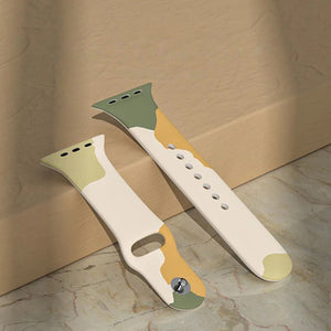 Strap Moro Band for Apple Watch Ultra / 9 / 8 / 7 / 6 / SE / 5 / 4 / 3 / 2 (49mm / 45mm / 44mm / 42mm) Silicone Strap Watch Bracelet Pattern 4