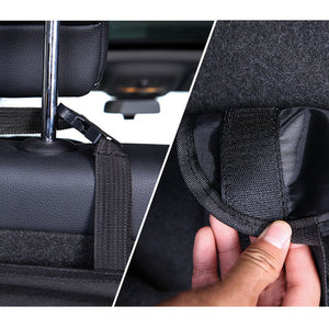 Car organizer for the rear seat backrest for the trunk black