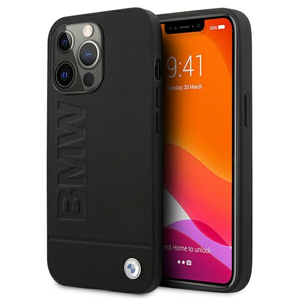 BMW Signature Logo Imprint Case for iPhone 13 Pro Max - Black