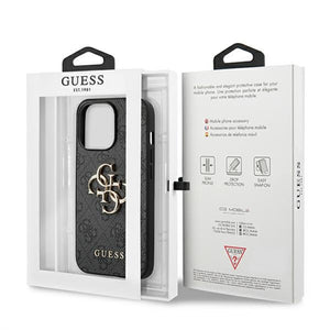Guess GUHCP13L4GMGGR iPhone 13 Pro / 13 6.1" grey/grey hardcase 4G Big Metal Logo