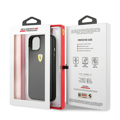 Ferrari FEHCP13SFCABK iPhone 13 mini 5.4" black/black hardcase On Track Real Carbon