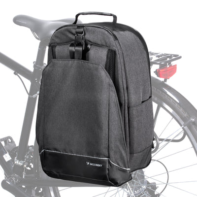 Wozinsky bicycle trunk bag, bicycle backpack with frame, 2-in-1, 40l, black (WBB33BK)