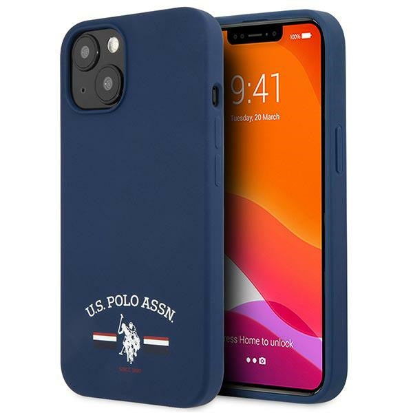 US Polo USHCP13SSFGV iPhone 13 mini 5,4 colių granato/navy silikono kolekcija