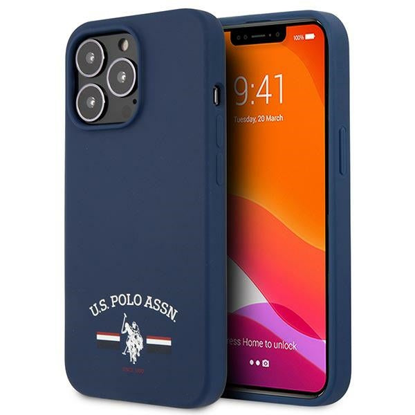 US Polo USHCP13XSFGV iPhone 13 Pro Max 6,7 colių granatas/navy silikono kolekcija