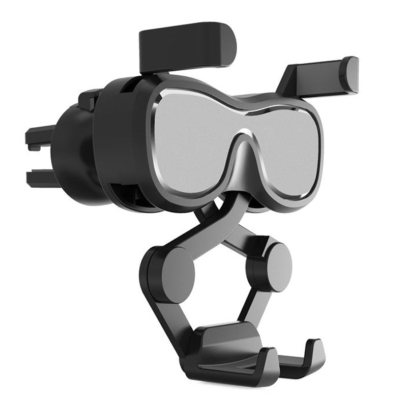 „Gravity“ automobilio išmaniojo telefono laikiklis oro ventiliacijos angai su oro gaivikliu, sidabrinis (YC06)