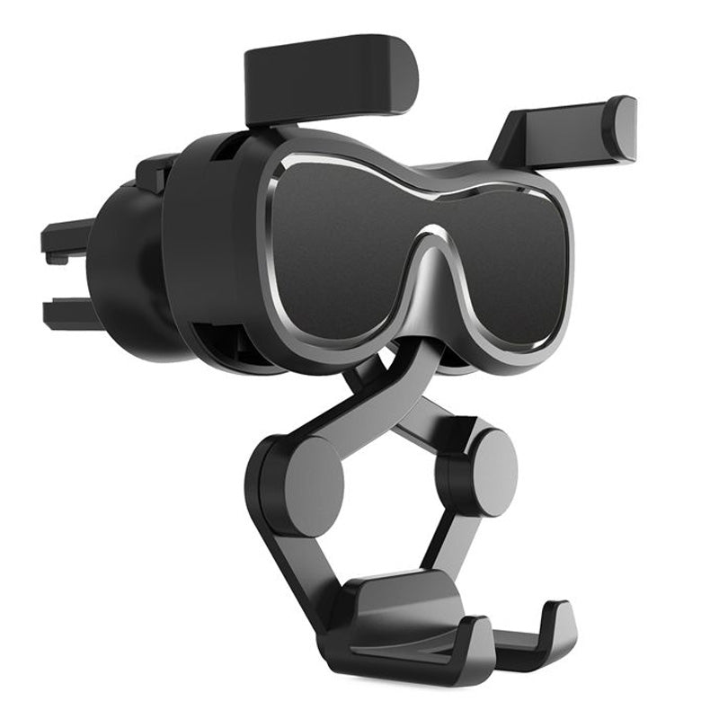 „Gravity“ automobilio išmaniojo telefono laikiklis oro ventiliacijos angai su oro gaivikliu, juodas (YC06)