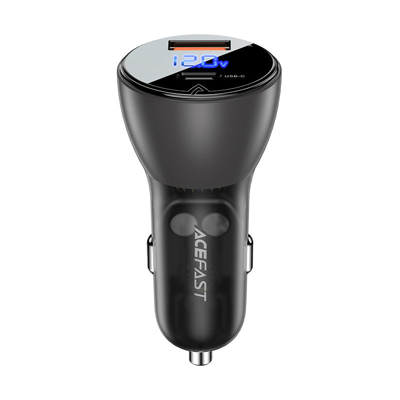 Acefast Car Charger 63W USB Type C / USB, PD3.0, PPS, QC3.0, AFC, FCP, SFCP black (B6 black)