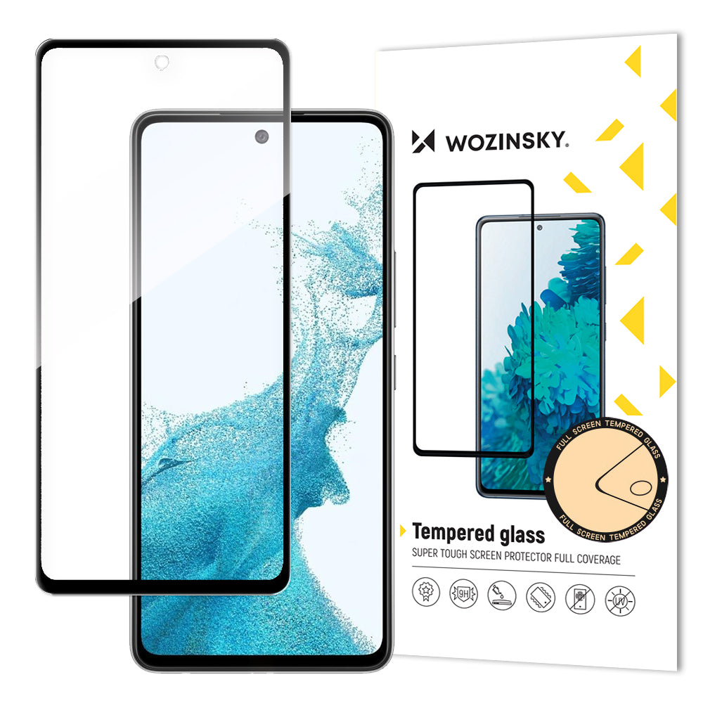 „Wozinsky“ itin tvirtas, grūdinto stiklo dėklas, skirtas viso ekrano dengtam stiklui, su rėmeliu, tinkantis dėklui, „Samsung Galaxy A53 5G“, juodas