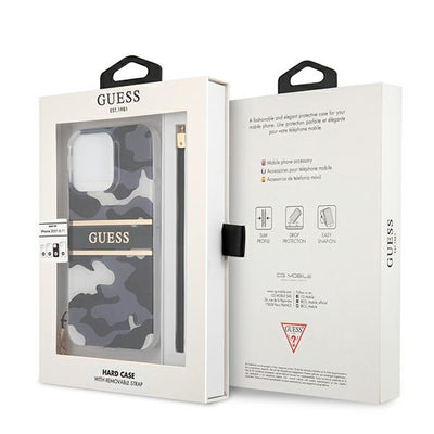 Guess GUHCP13LKCABBK iPhone 13 Pro / 13 6.1" black/black hardcase Camo Strap Collection