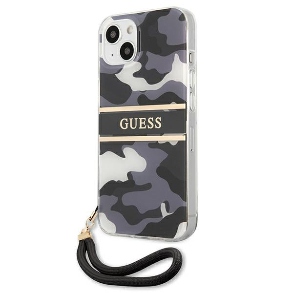 Guess GUHCP13SKCABBK iPhone 13 mini 5.4" black/black hardcase Camo Strap Collection