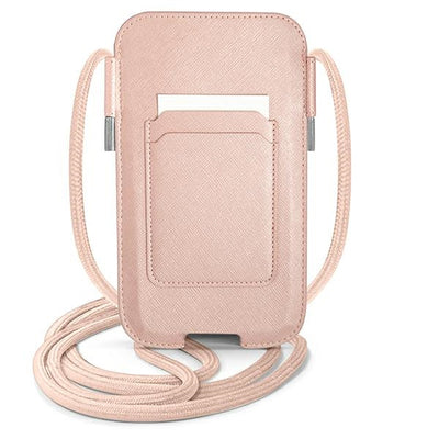Guess Saffiano Strap 6.1'' Bag - Pink