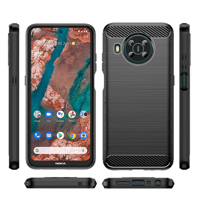 Carbon Case Flexible cover for Nokia X100 black