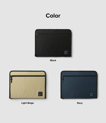 Ringke Smart Zip Pouch for a laptop up to 13" with a stand - beige