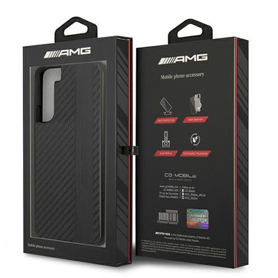 AMG Carbon Stripe&amp;Embossed Case for Samsung Galaxy S22+ - Black