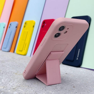 Wozinsky Kickstand Case Silicone Stand Cover for Xiaomi Redmi Note 11S / Note 11 red