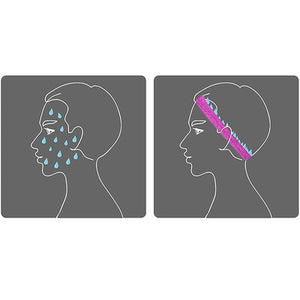 Elastic fabric headband for running fitness orange