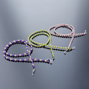 Chain for glasses beads pendant green