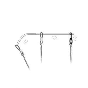 A chain for glasses, beads, an orange pendant