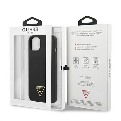 Guess GUHCP13SSLTGK iPhone 13 mini 5.4" black/black hardcase Silicone Triangle