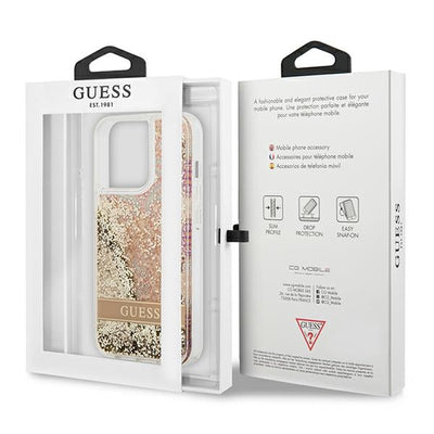 Guess GUHCP13XLFLSD iPhone 13 Pro Max 6,7" złoty/gold hardcase Paisley Liquid Glitter