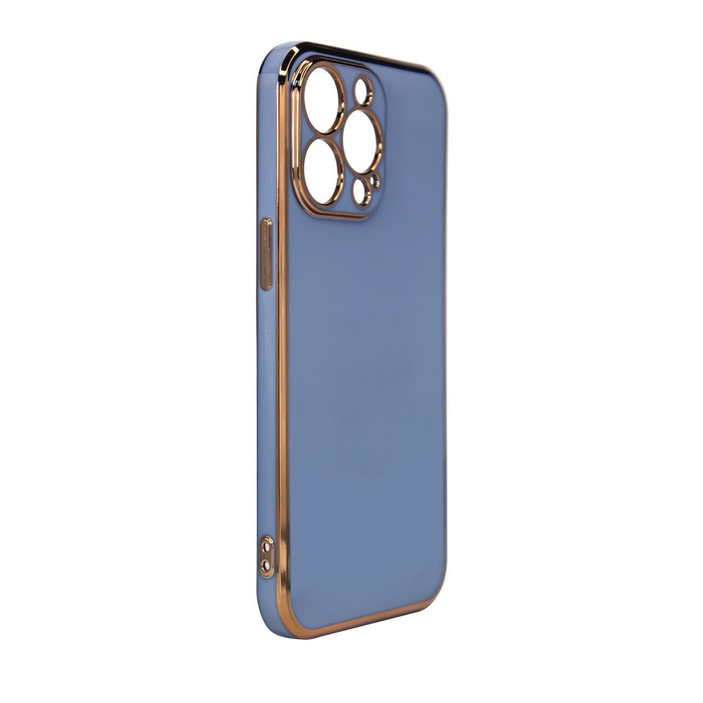 Lighting Color Case for Xiaomi Redmi Note 11 gold frame gel cover blue