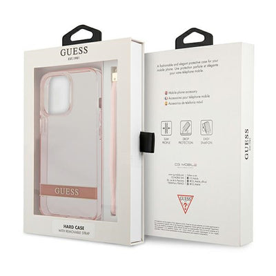 Guess Translucent Strap Case for iPhone 13 Pro / 13 6.1" - Pink