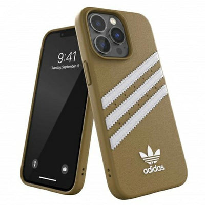 Adidas OR Molded Case PU for iPhone 13 Pro / iPhone 13 - Beige and Gold