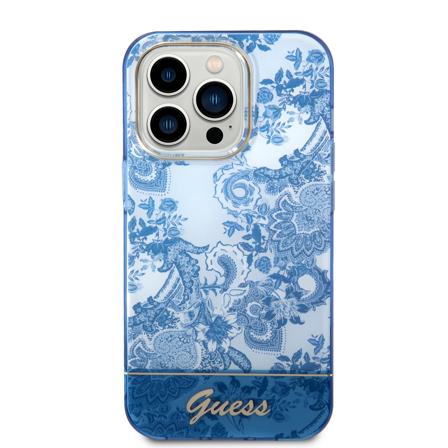 Guess GUHCP14XHGPLHB iPhone 14 Pro Max 6.7" blue/blue hardcase Porcelain Collection