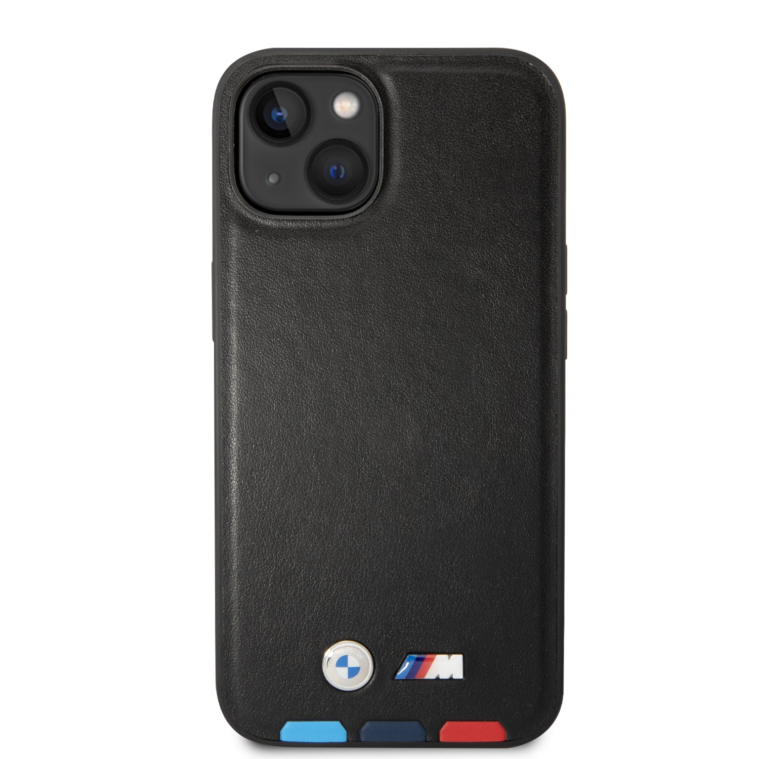 Case BMW BMHMP14M22PTDK iPhone 14 Plus 6.7 "black / black Leather Stamp Tricolor Magsafe