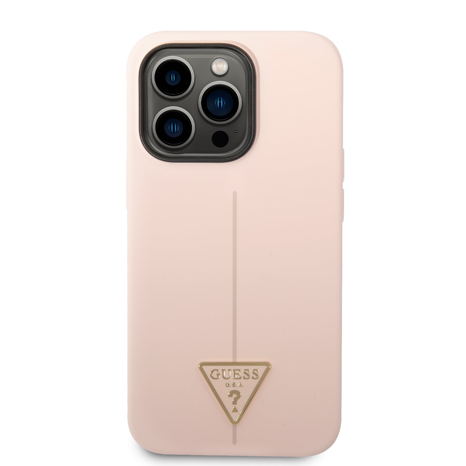 Guess GUHCP14LSLTGP iPhone 14 Pro 6.1" pink/pink hardcase Silicone Triangle