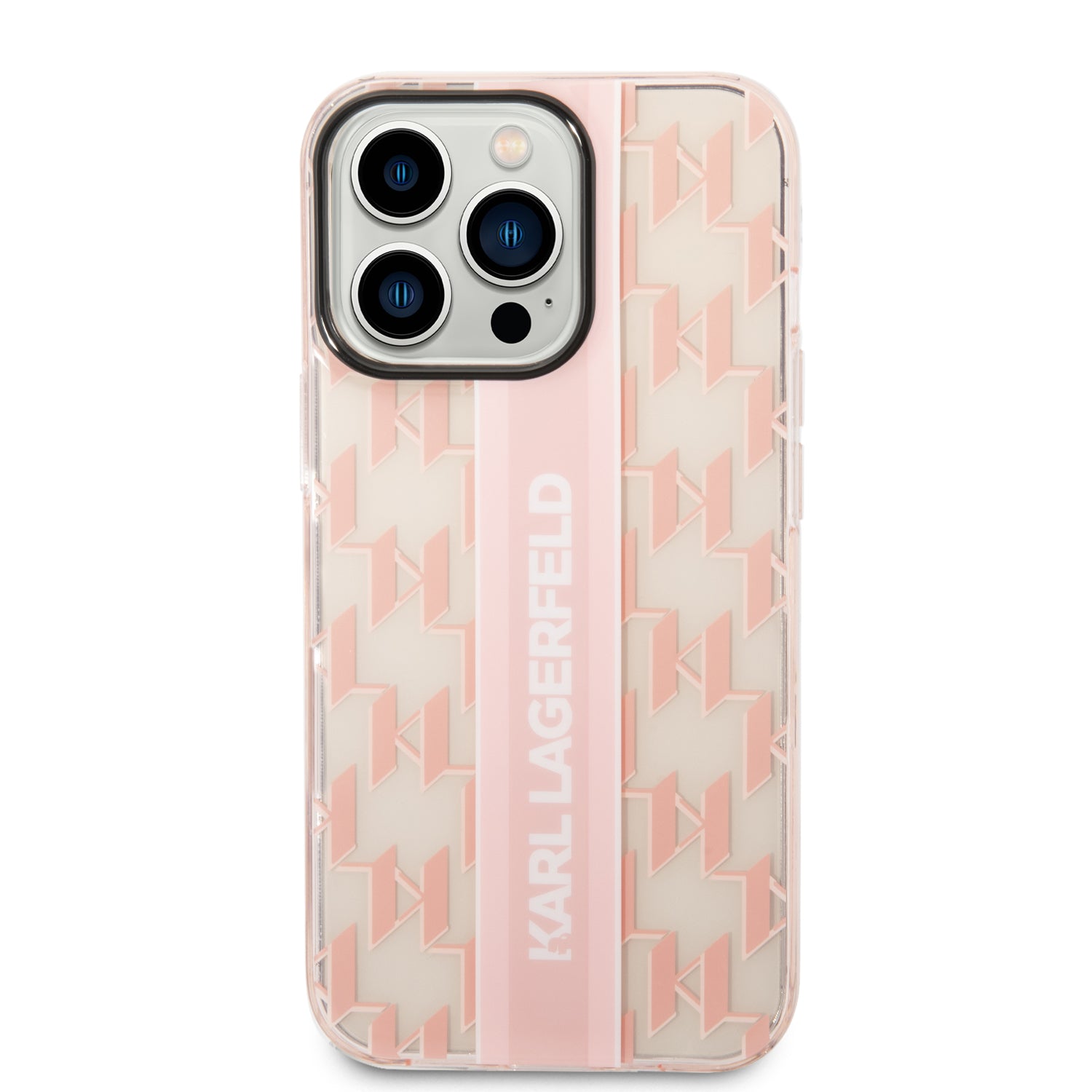 Karl Lagerfeld KLHCP14LHKLSPCP iPhone 14 Pro 6.1 "hardcase pink / pink Mono Vertical Stripe