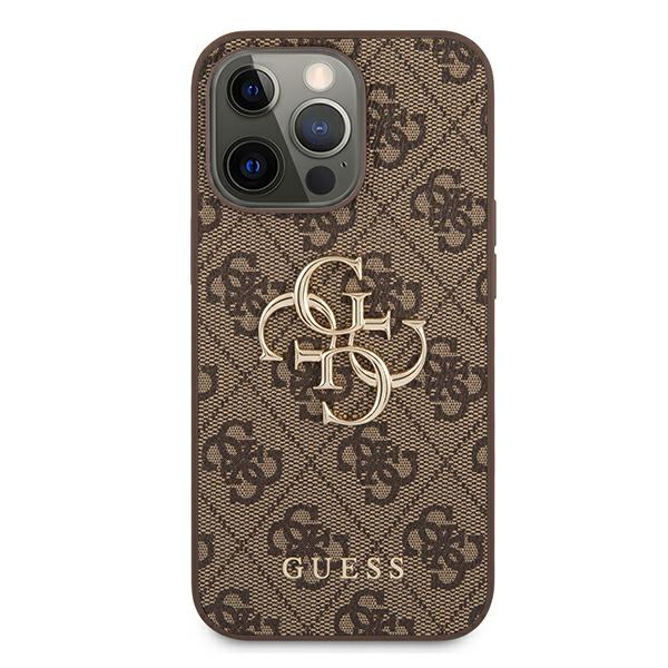 Guess GUHCP13X4GMGBR iPhone 13 Pro Max 6.7" rudas/rudas kietas dėklas 4G Big Metal Logo 