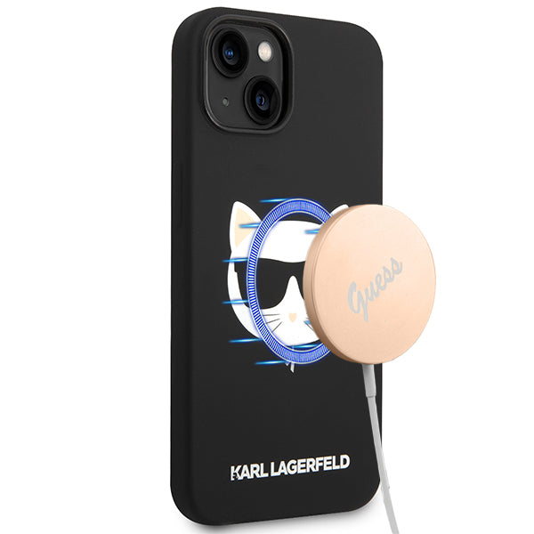 Karl Lagerfeld KLHMP14MSLCHBK iPhone 14 Plus 6.7 "hardcase black / black Silicone Choupette Head Magsafe