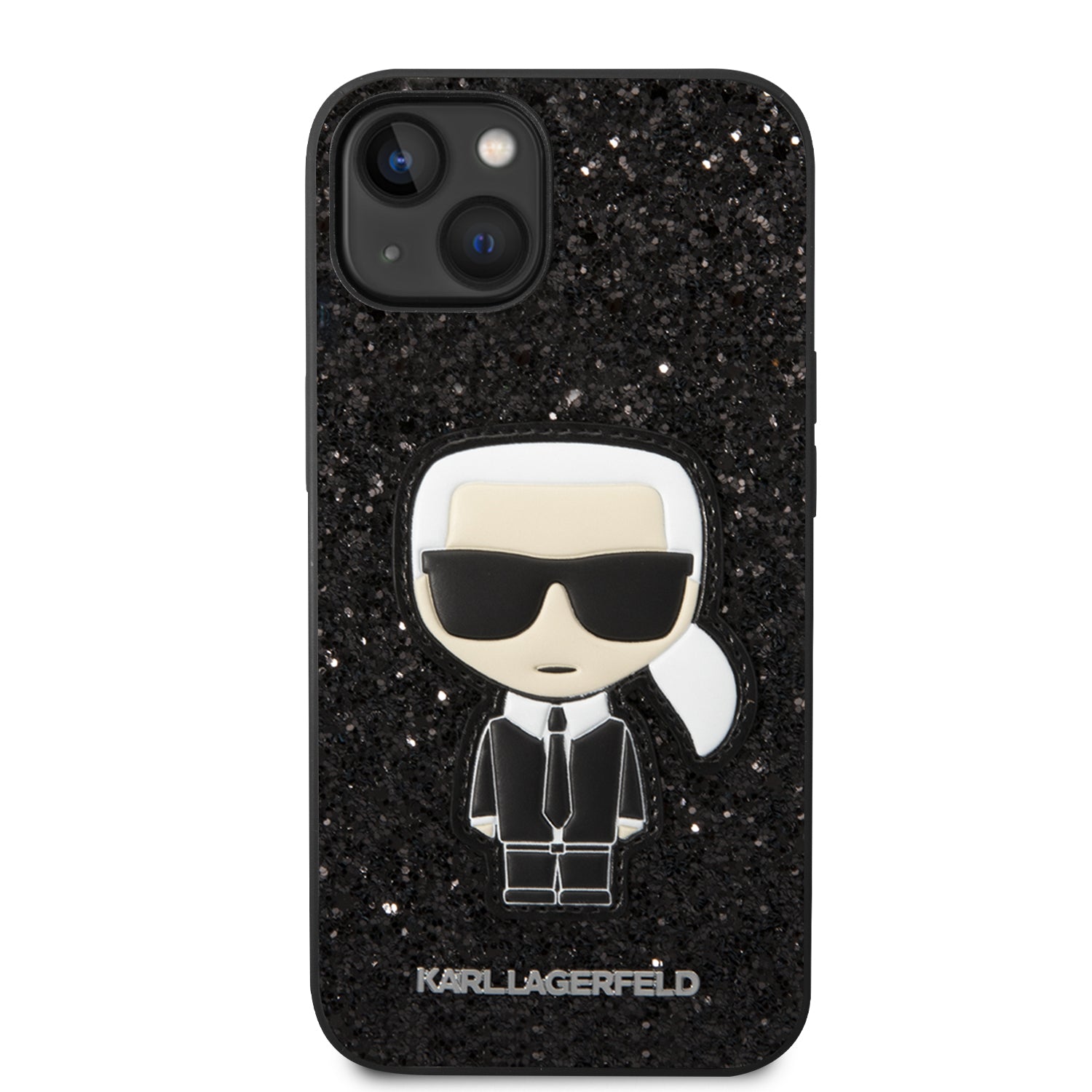 Karl Lagerfeld KLHCP14MGFKPK iPhone 14 Plus 6.7 "hardcase black / black Glitter Flakes Ikonik