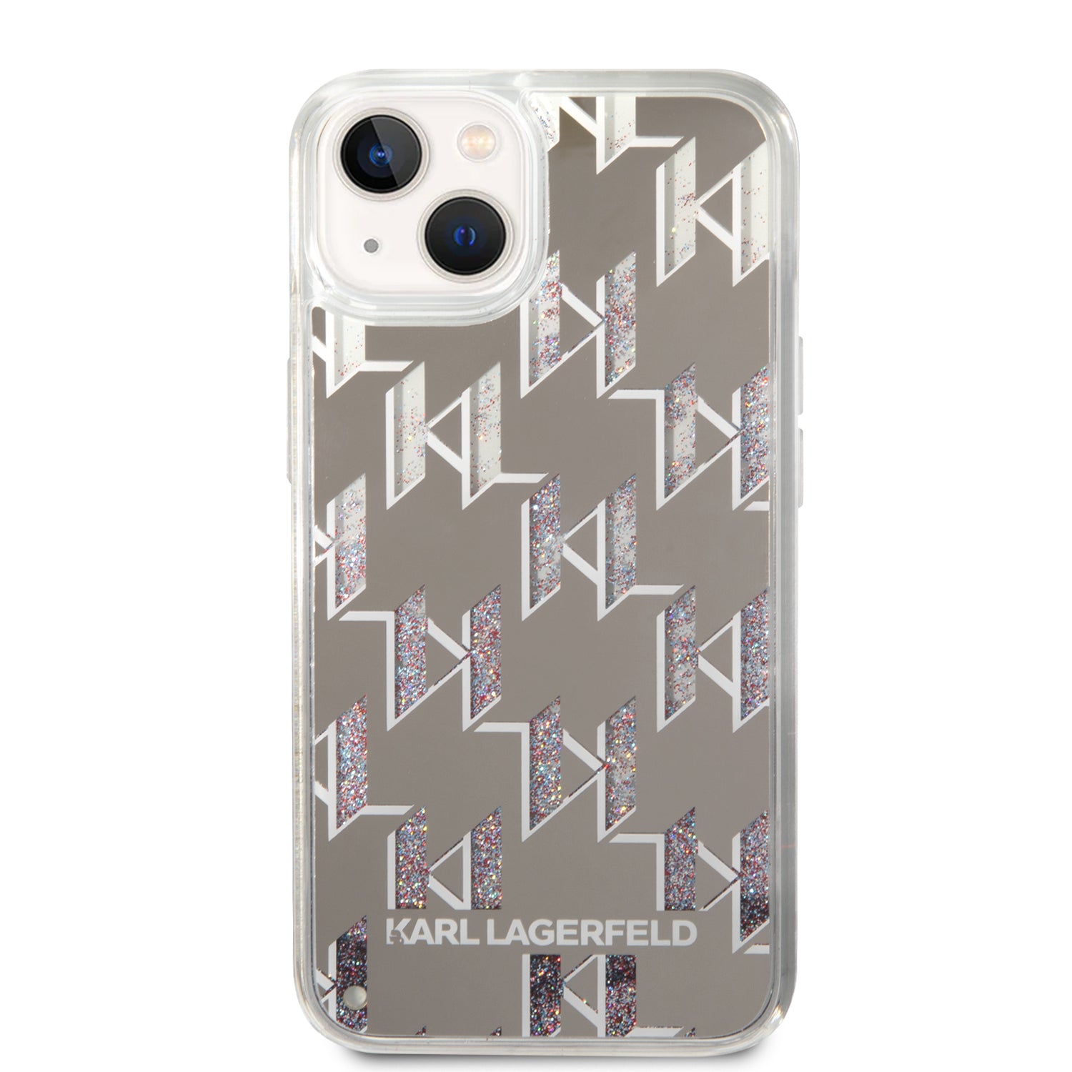 Karl Lagerfeld KLHCP14SLMNMS iPhone 14 6.1 "hardcase silver / silver Liquid Glitter Monogram