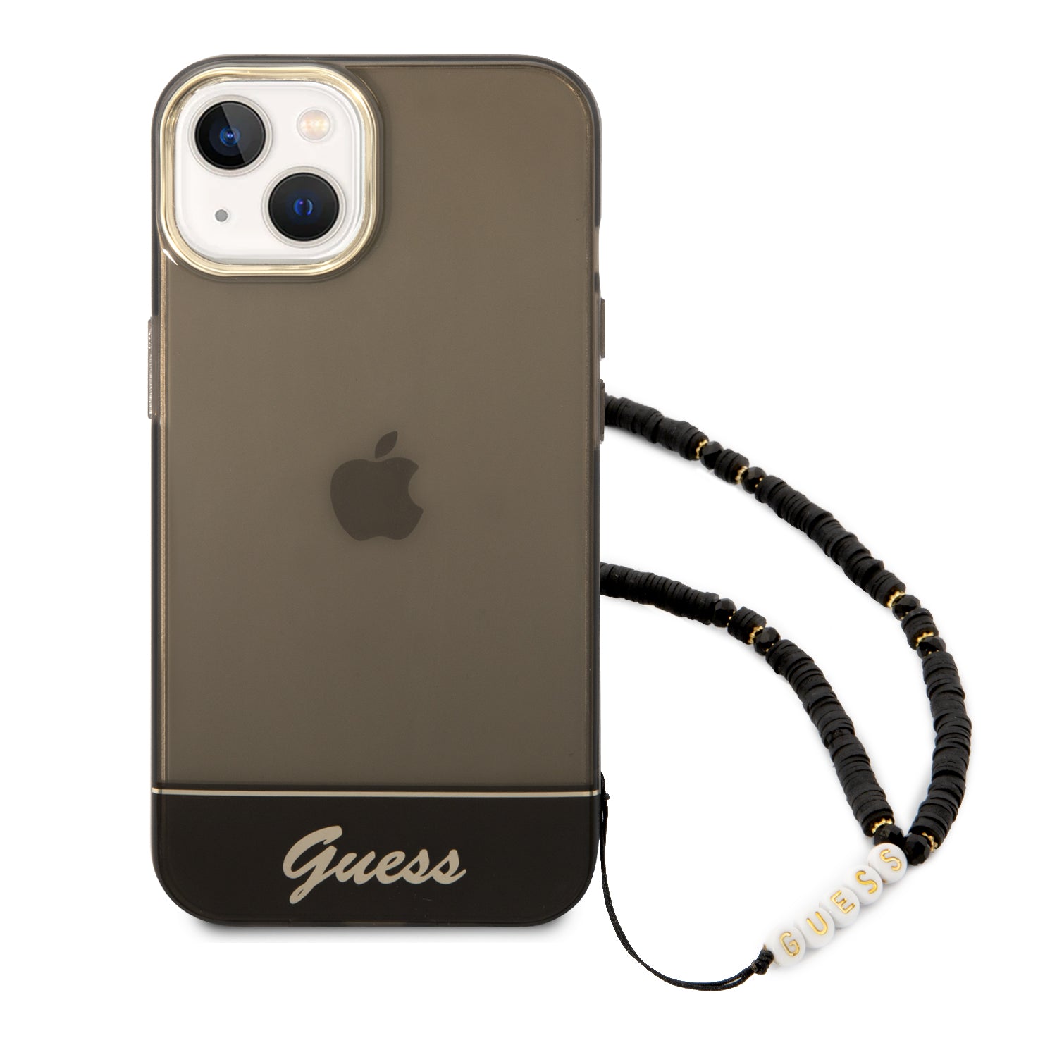Guess GUHCP14SHGCOHK iPhone 14 6.1 "black / black hardcase Translucent Pearl Strap