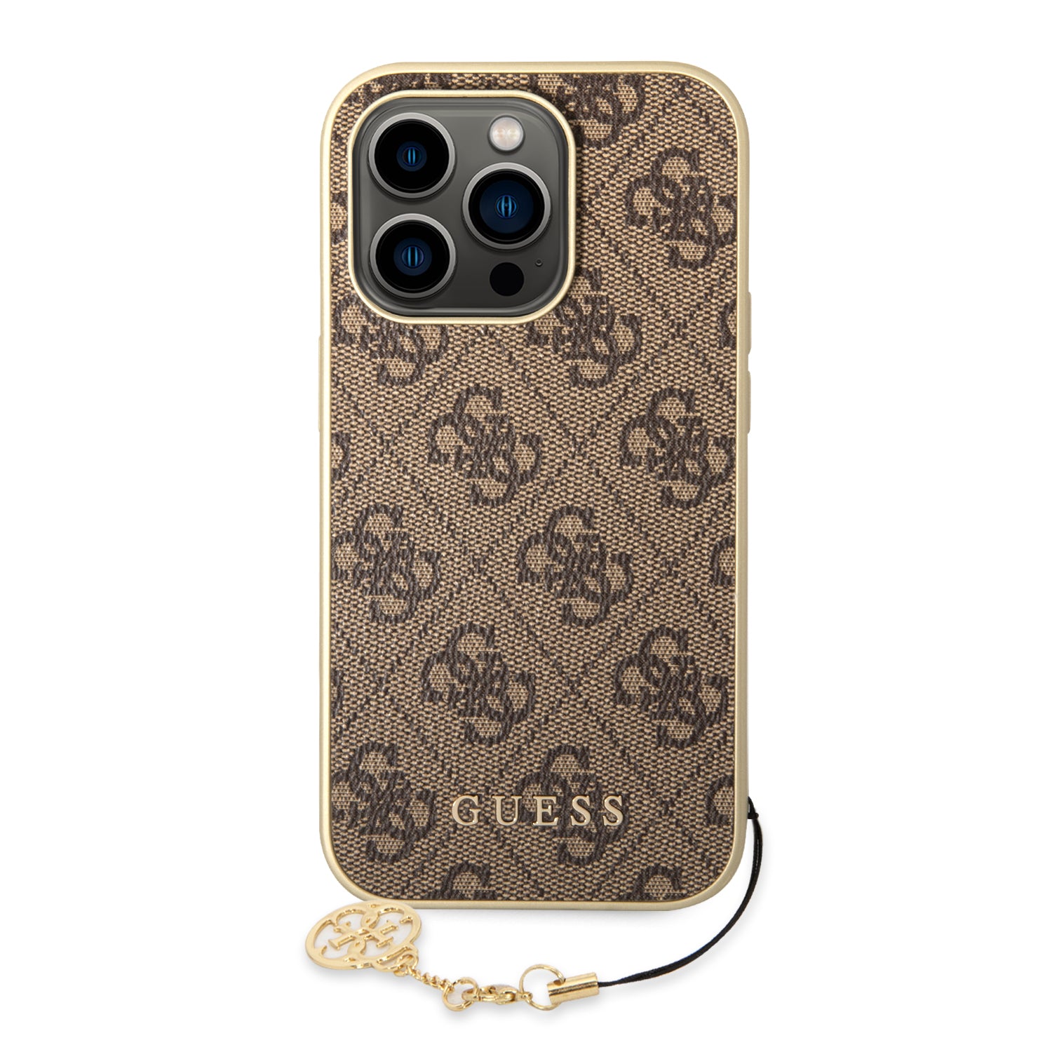 Guess GUHCP14LGF4GBR iPhone 14 Pro 6.1 "brown / brown hardcase 4G Charms Collection