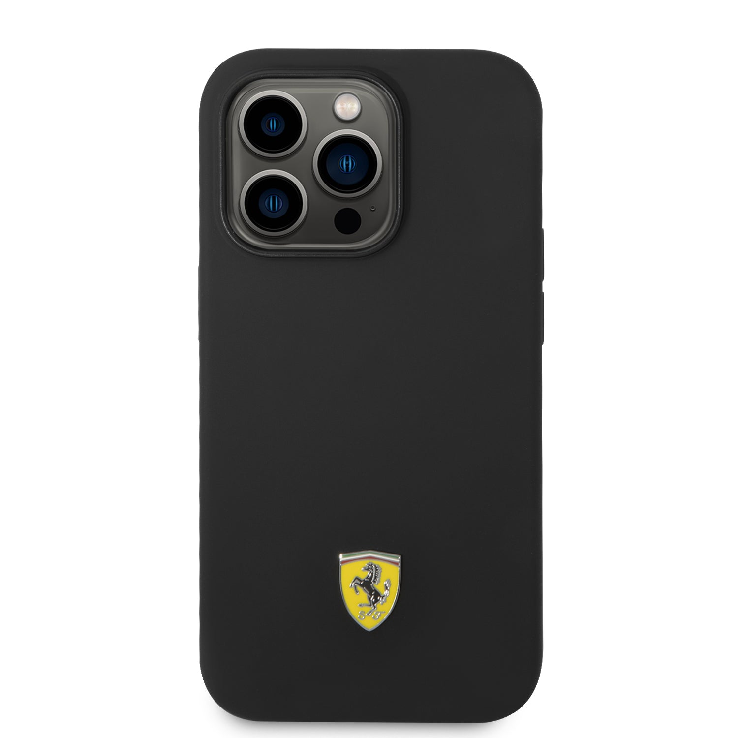 Ferrari FEHCP14LSIBBK iPhone 14 Pro 6.1" black/black hardcase Silicone Metal Logo