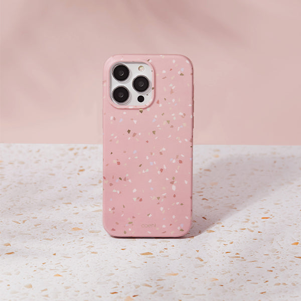 Uniq Coehl Terrazzo case for iPhone 14 Pro Max - pink